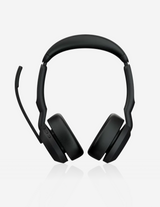 Jabra Evolve 2 55 Stereo Wireless Headset Air Comfort Technology | Noise Cancelling Mics and Active Noise Cancellation | MS Teams Certified | Works with All Other Platforms | Black