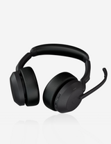Jabra Evolve 2 55 Stereo Wireless Headset Air Comfort Technology | Noise Cancelling Mics and Active Noise Cancellation | MS Teams Certified | Works with All Other Platforms | Black