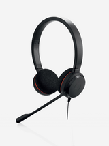 Jabra Evolve 20 Stereo Headset with Noise Canceling Mic | Connect to Mobile/Tablet via USB-C/A | Lightweight Headband