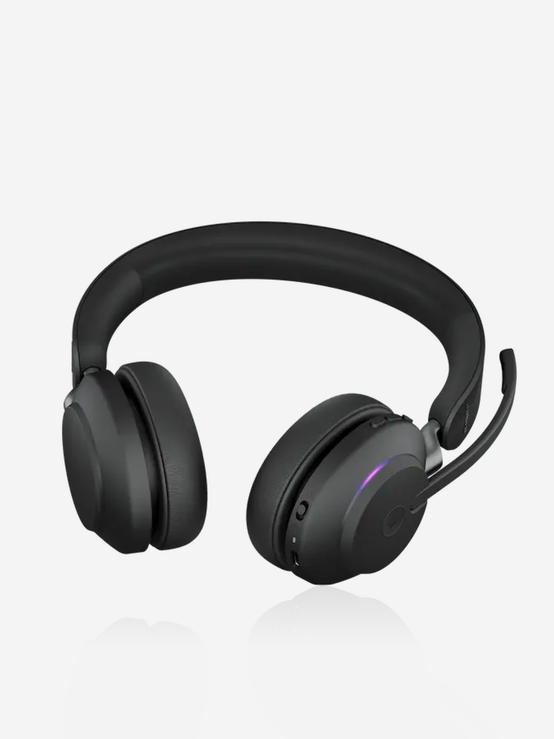Jabra Evolve 2 65 Wireless PC Headset | Noise Cancelling Microsoft Teams Certified Stereo Headphones with Long-Lasting Battery | USB-C Bluetooth Adapter | Black