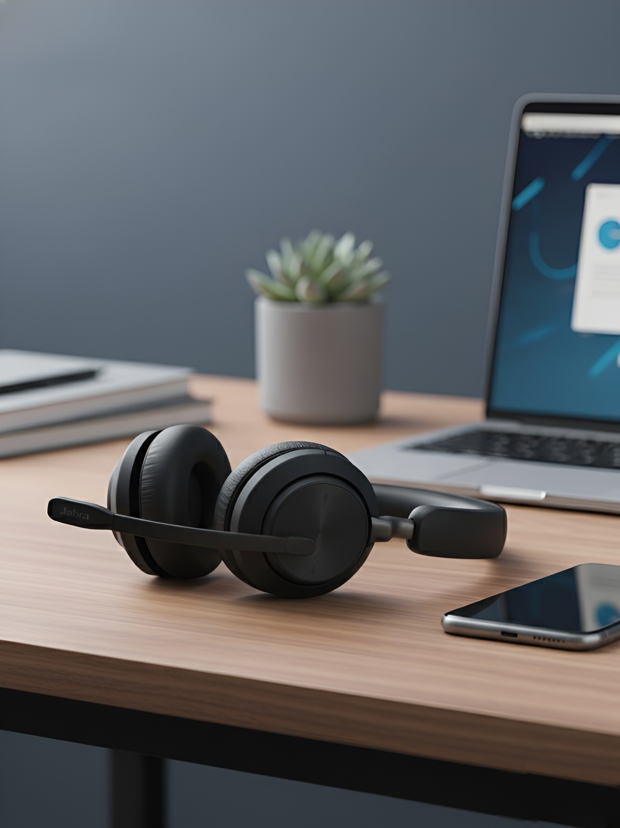 Jabra Evolve 2 65 Wireless PC Headset | Noise Cancelling Microsoft Teams Certified Stereo Headphones with Long-Lasting Battery | USB-C Bluetooth Adapter | Black