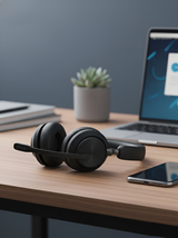 Jabra Evolve 2 65 Wireless PC Headset | Noise Cancelling Microsoft Teams Certified Stereo Headphones with Long-Lasting Battery | USB-C Bluetooth Adapter | Black