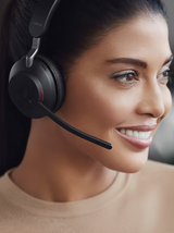 Jabra Evolve 2 65 Wireless PC Headset | Noise Cancelling Microsoft Teams Certified Stereo Headphones with Long-Lasting Battery | USB-C Bluetooth Adapter | Black