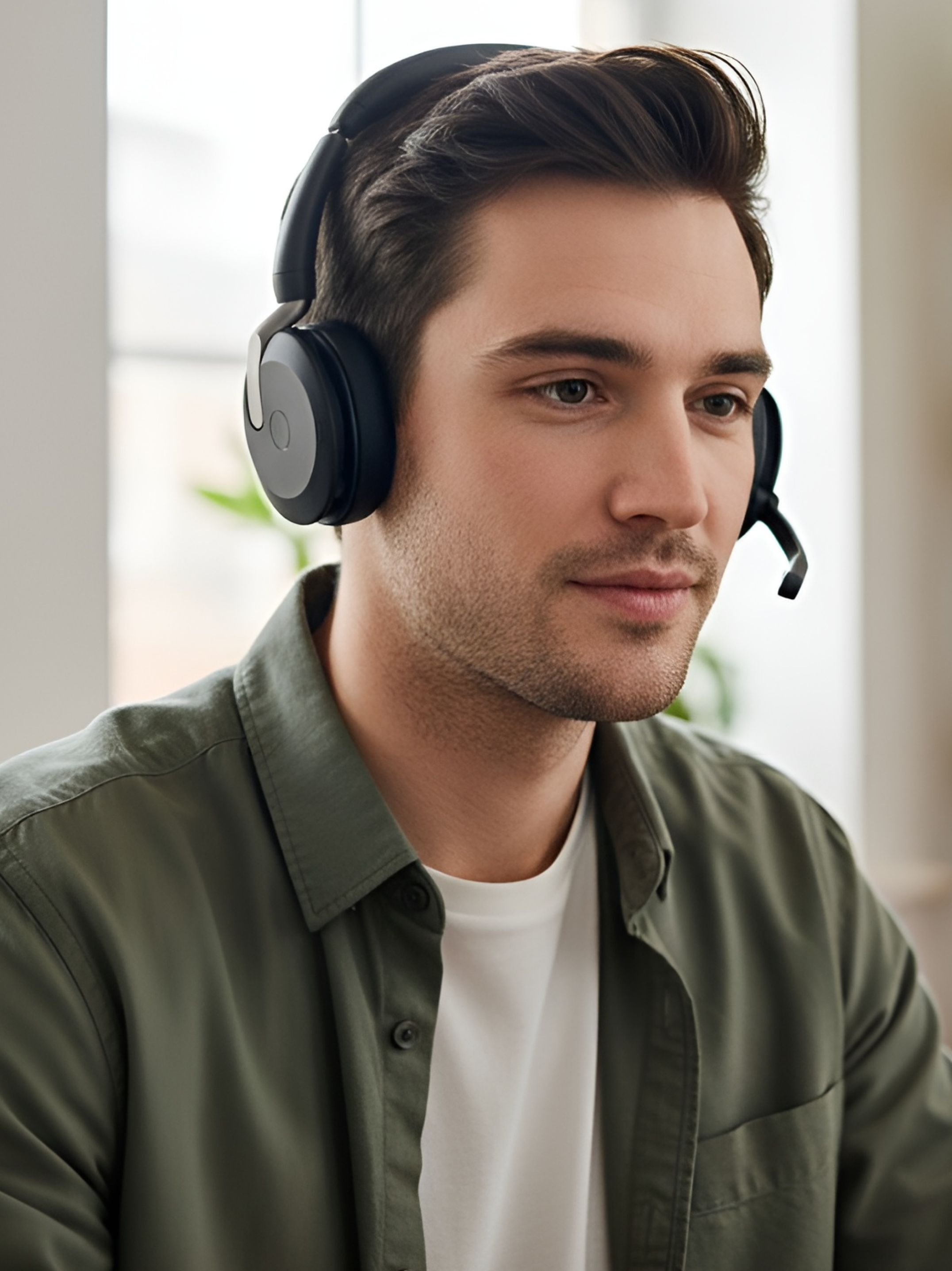 Jabra Evolve 2 65 Flex Headphones Wired & Wireless Head-Band Office/Call Center | Bluetooth | Black