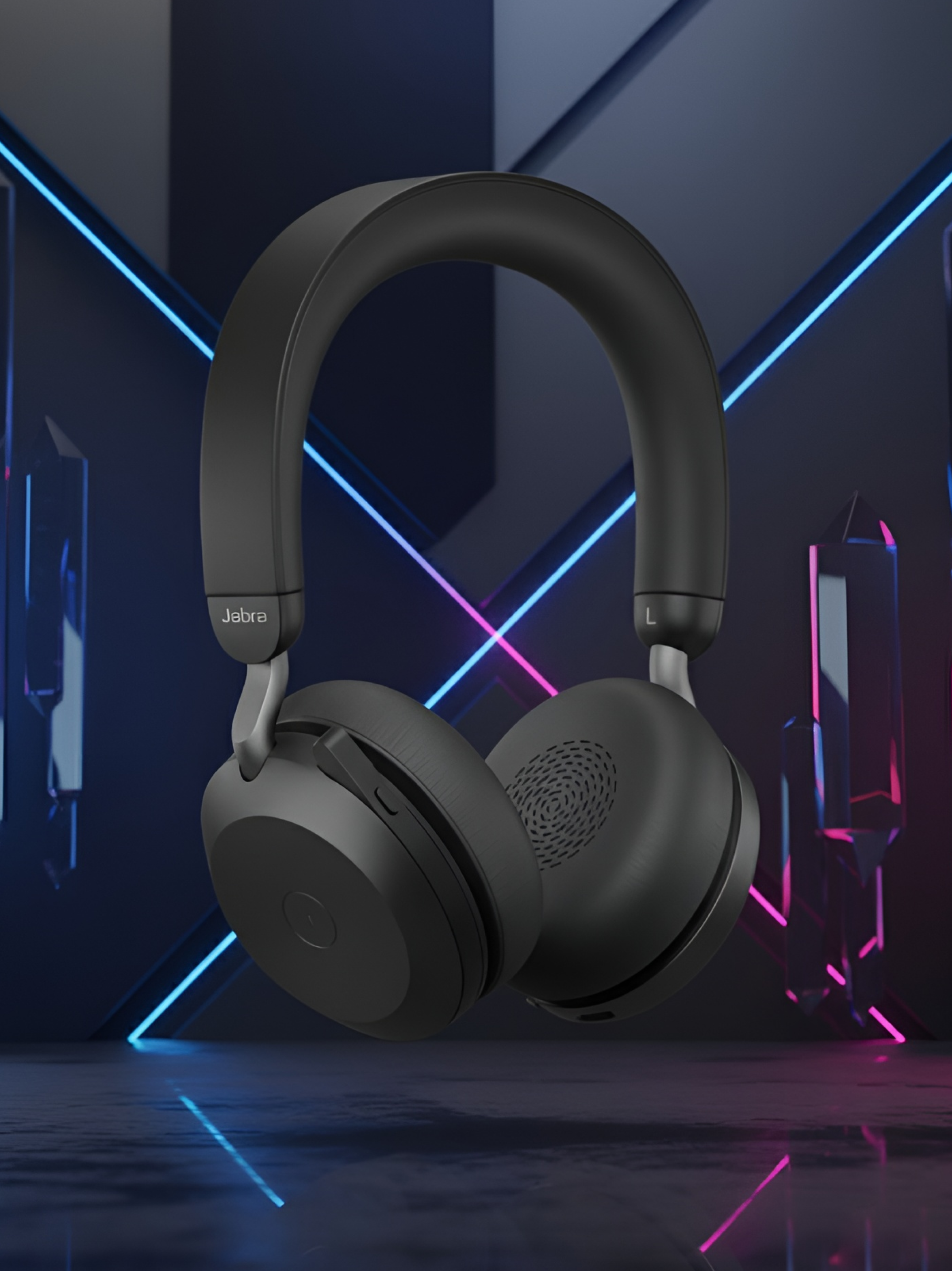 Jabra Evolve 2 75 Wireless PC Headset with 8 Microphone Technology | Dual Foam Stereo Headphones with Adjustable Advanced Active Noise Cancellation | USB-C Bluetooth Adapter and UC Compatibility | Black