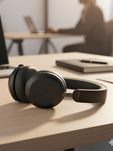 Jabra Evolve 2 75 Wireless PC Headset with 8 Microphone Technology | Dual Foam Stereo Headphones with Adjustable Advanced Active Noise Cancellation | USB-C Bluetooth Adapter and UC Compatibility | Black